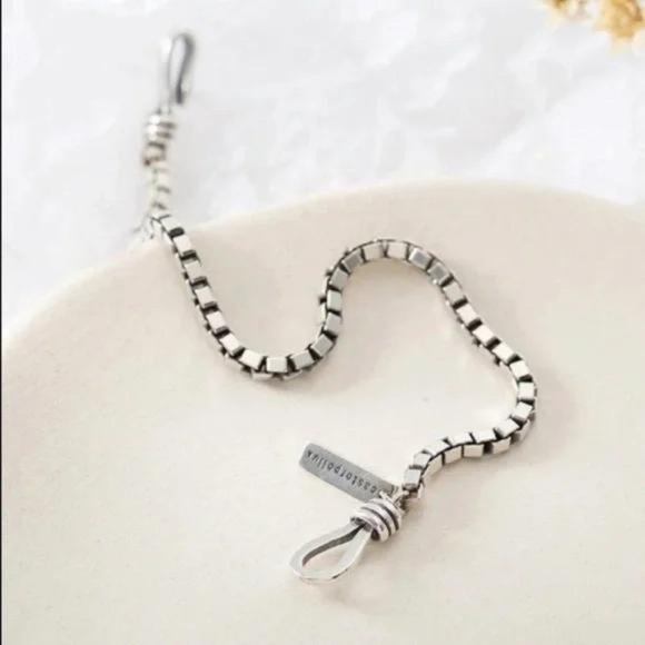 NEW 925 STERLING SILVER CHAIN “7” BRACELET, NICE BRACELET, CUTE BRACELET - Picture 4 of 7